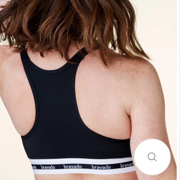 Bravado Original Organic Cotton Extended Cup Maternity and Nursing Bra Black L - Picture 3 of 7